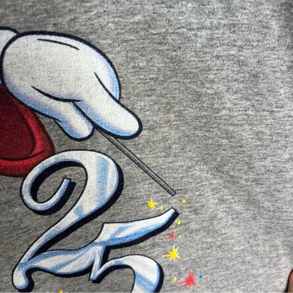 Vintage 90s Walt Disney World 25th Anniversary T-Shirt Gray Cotton Blend Sz XXL - Picture 12 of 14